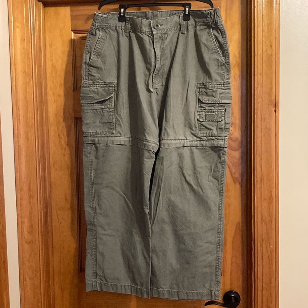 Mens 40x30 zip off canvas pants